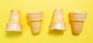 ice cream cake cones on a yellow background - denali